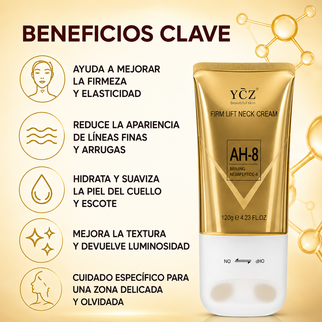 NeckPeptide Pro™ | La Crema con Hexapéptido-8 que Tu Cuello y Escote Siempre Necesitaron