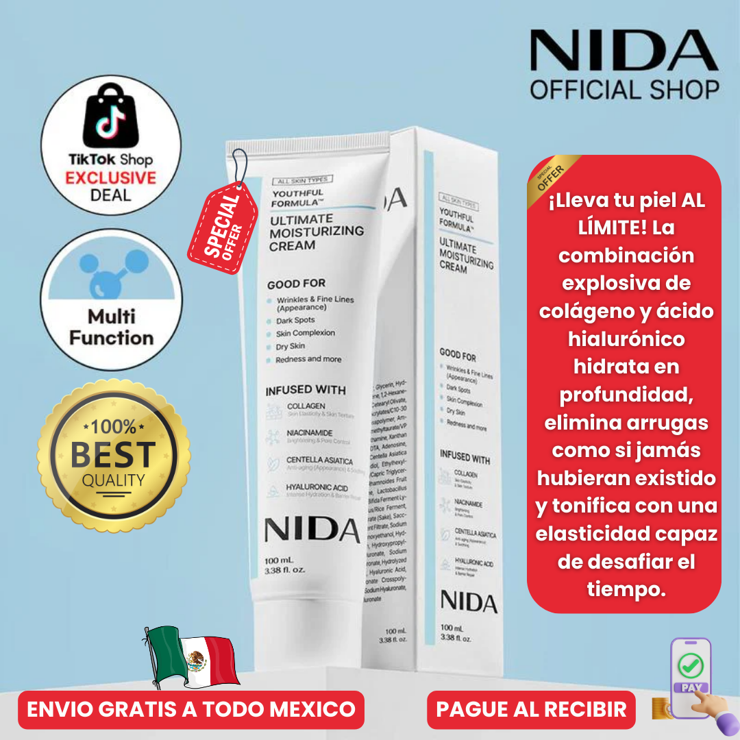 Crema Hidratante NIDA™: Despídete de esas arrugas que te envejecen en tan solo dias (Compra 2 y Obtén 1 Gratis)