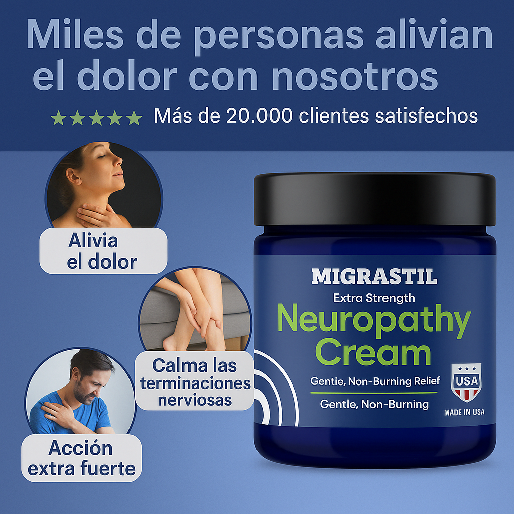 Crema Migrastil™ | Calma el Ardor y Hormigueo en Minutos.