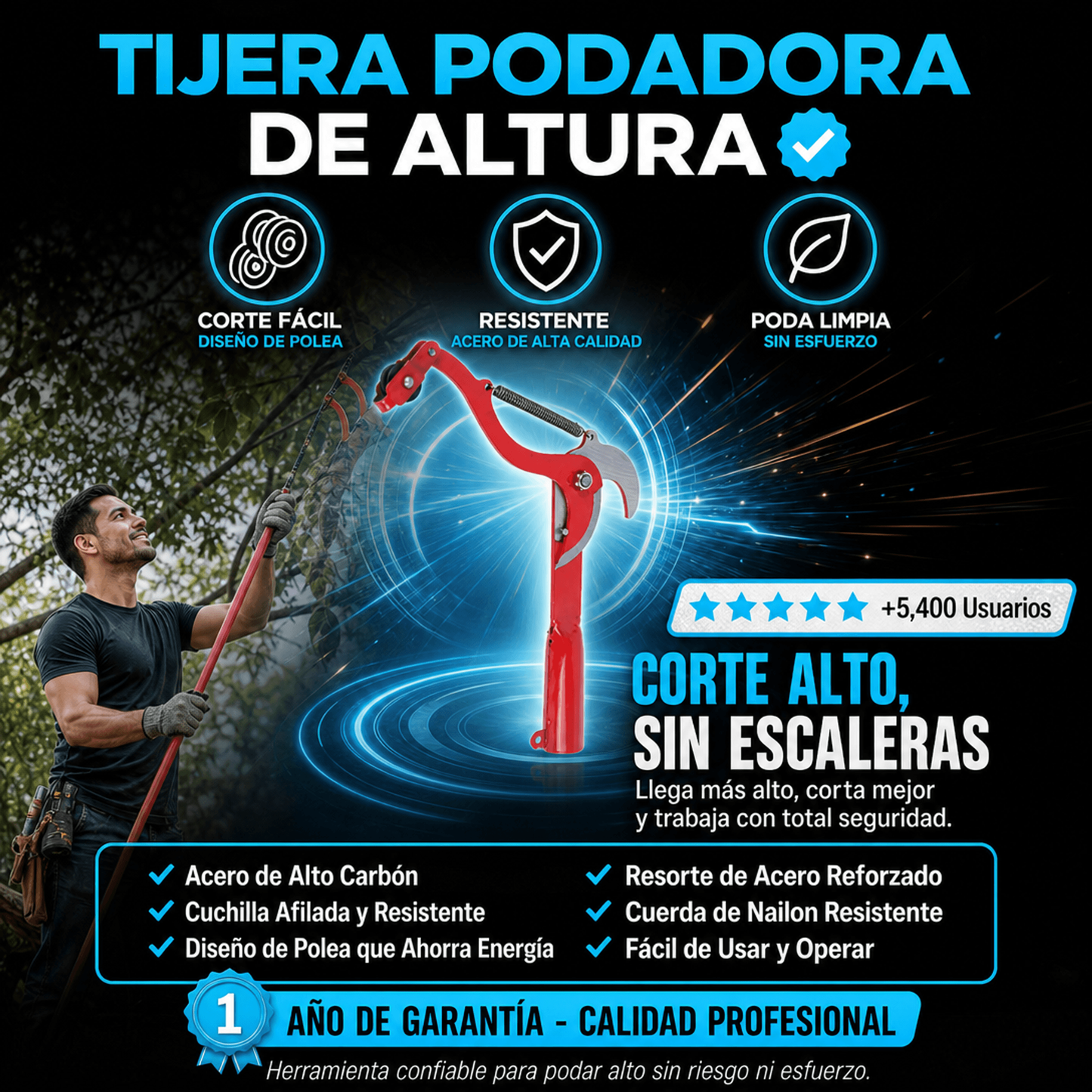 Tijera Podadora de Altura 40% OFF