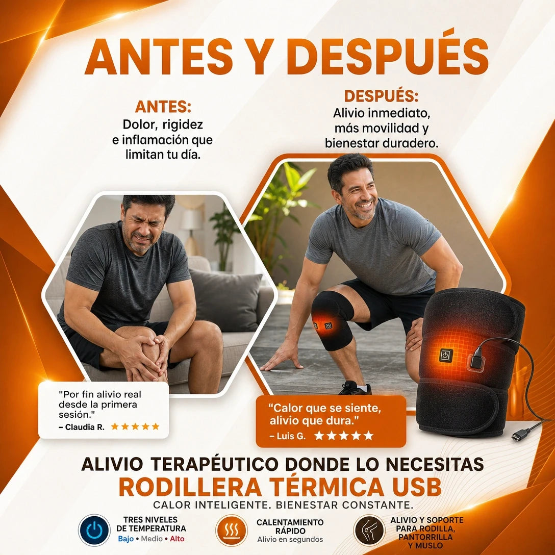 RODILLERA TÉRMICA CON CALEFACCIÓN™ — Infrarrojos + Calor