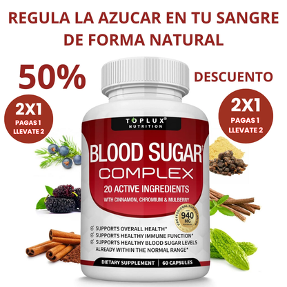 BLOOD SUGAR SUPLEMENTO - REGULA TUS NIVELES DE AZUCAR Y MEJORA TU ENERGÍA / LLEVATE 1 GRATIS HOY🎁