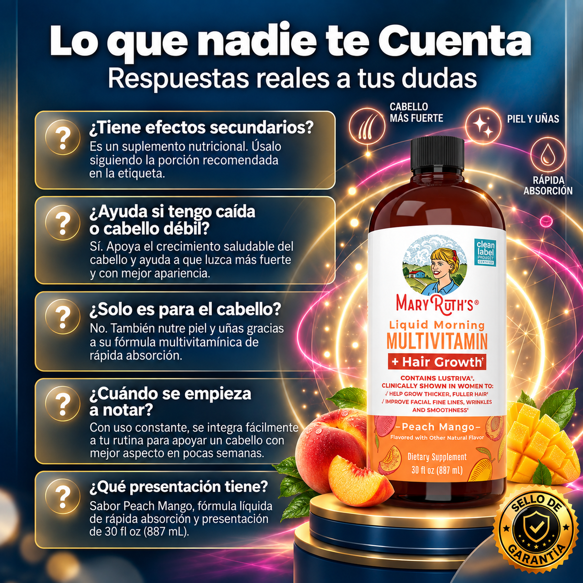 Mary Ruth's® — Multivitamínico Líquido Capilar