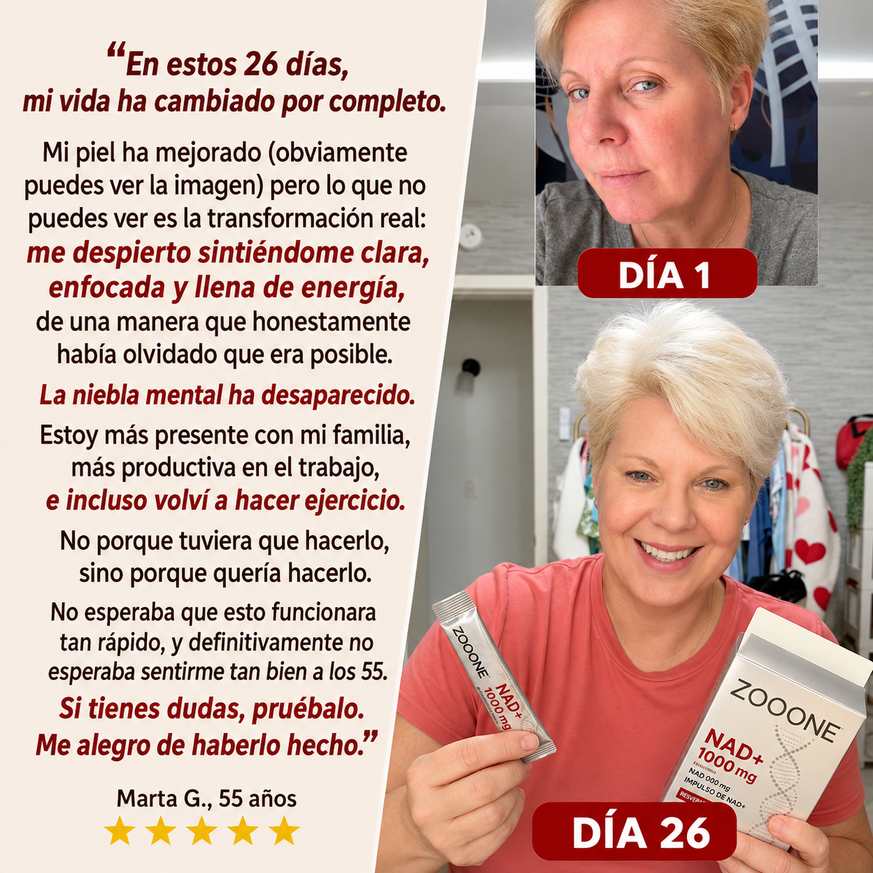 ZOOONE Liquido NAD+ | El Rejuvenecedor que cambia tu vida ❤️