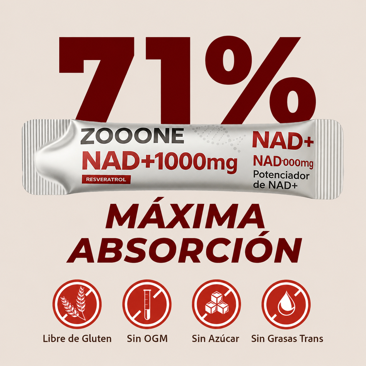 ZOOONE Liquido NAD+ | El Rejuvenecedor que cambia tu vida ❤️