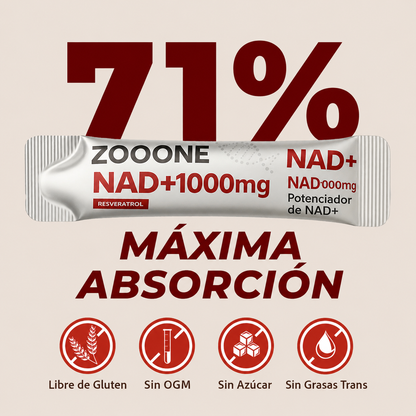 ZOOONE Liquido NAD+ | El Rejuvenecedor que cambia tu vida ❤️