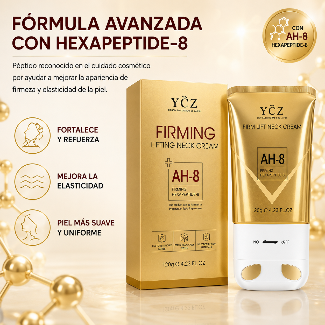 NeckPeptide Pro™ | La Crema con Hexapéptido-8 que Tu Cuello y Escote Siempre Necesitaron