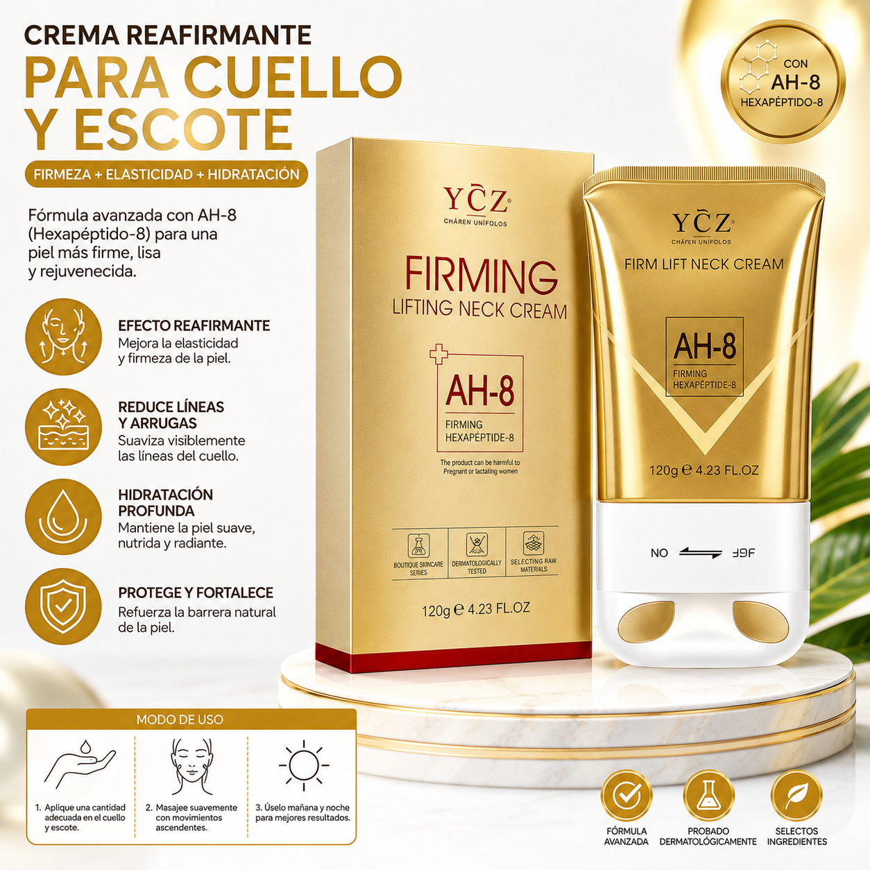 NeckPeptide Pro™ | La Crema con Hexapéptido-8 que Tu Cuello y Escote Siempre Necesitaron