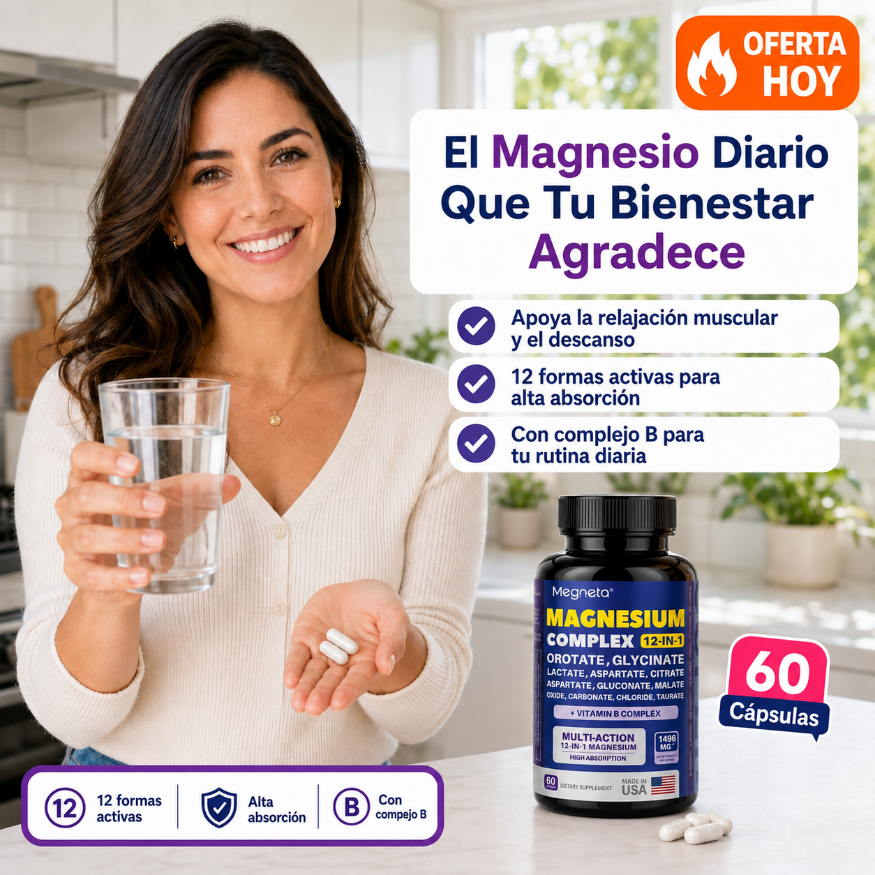 MEGNETA MAGNESIO COMPLEX™ — 12 Formas Activas