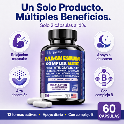 MEGNETA MAGNESIO COMPLEX™ — 12 Formas Activas