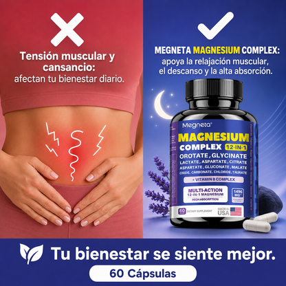 MEGNETA MAGNESIO COMPLEX™ — 12 Formas Activas