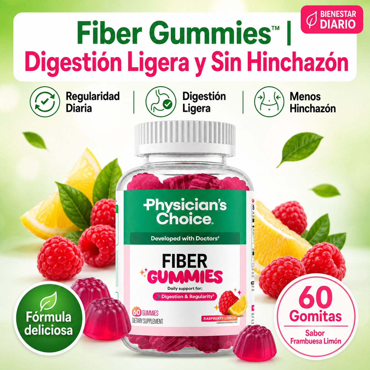 Fiber Gummies™: Gomitas de fibra para una digestión ligera y sin hinchazón | 60% off