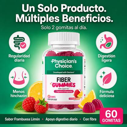 Fiber Gummies™: Gomitas de fibra para una digestión ligera y sin hinchazón | 60% off
