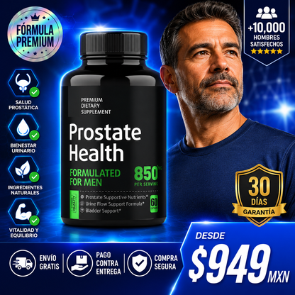 Prostate Health® Apoya tu Salud Prostática y Urinaria de Forma Natural.