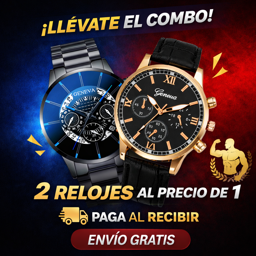 2 Relojes Edicion Limitada Para Hombre / Hoy Pagas 1 + 1 Gratis