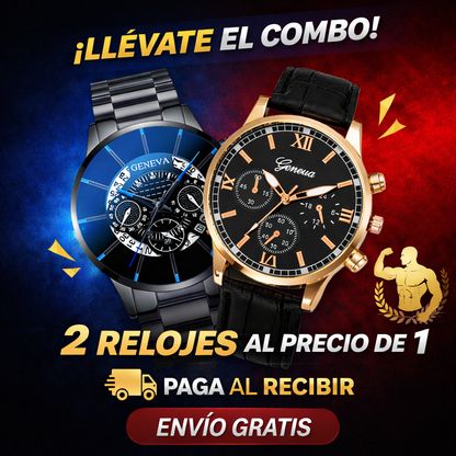 2 Relojes Edicion Limitada Para Hombre / Hoy Pagas 1 + 1 Gratis