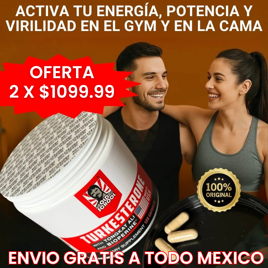 RECUPERA TU POTENCIA EN EL GYM Y EN LA CAMA CON TURKESTERONE EL ORIGINAL.®