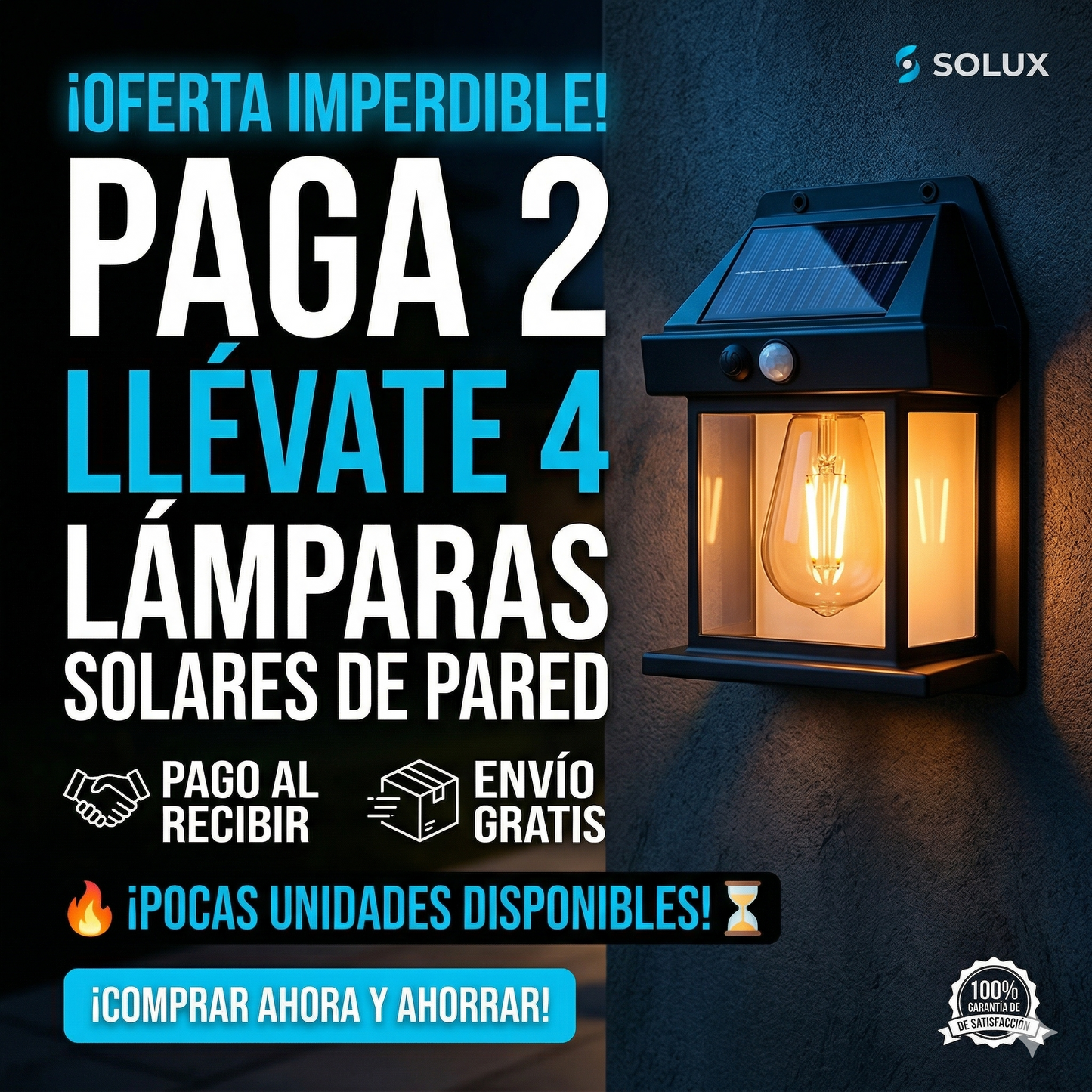 ECOBRIGHT® | Foco Solar LED | Nuevo Modelo 2026