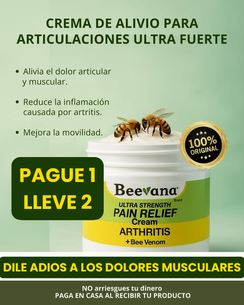 CREMA DE VENENO DE ABEJA - COLAGENO RENUEVA ARTICULACIONES Y CURA DOLOR 2X1