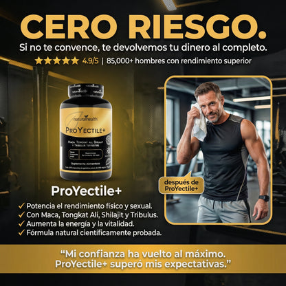 Proyectile+ | Suplemento para Hombre | Maca, Shilajit y Tribulus terrestris
