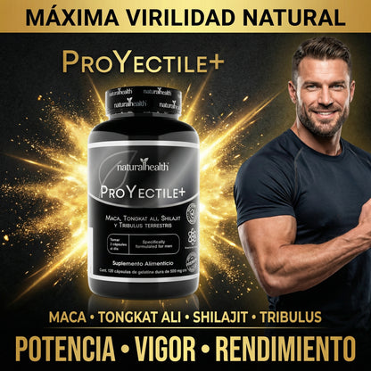 Proyectile+ | Suplemento para Hombre | Maca, Shilajit y Tribulus terrestris