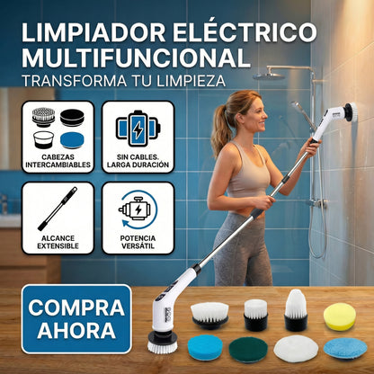 Super Cepillo De Limpieza Eléctrico Giratorio 9 en 1  ¡ENVÍO GRATIS a todo el país!🚚