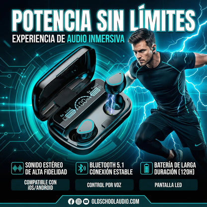 COMBO RIÑONERA IMPERMEABLE USB + AUDIFONOS M10 + SMARTWATCH DE OBSEQUIO 🎁