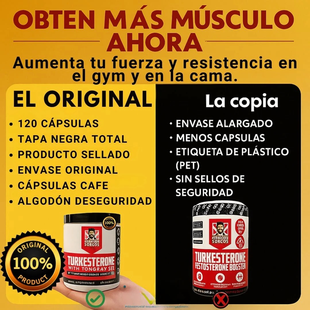 RECUPERA TU POTENCIA EN EL GYM Y EN LA CAMA CON TURKESTERONE EL ORIGINAL.®