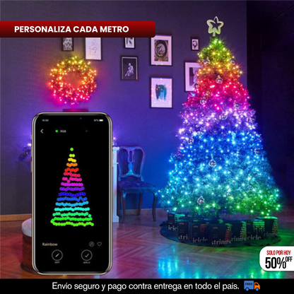 LUZ NAVIDEÑA LED INTELIGENTE BLUETOOTH 5 METROS / 10 METROS / 20 METROS