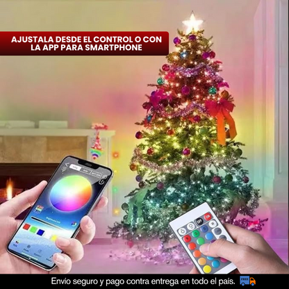 LUZ NAVIDEÑA LED INTELIGENTE BLUETOOTH 5 METROS / 10 METROS / 20 METROS