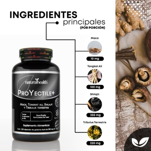 Proyectile+ | Suplemento para Hombre | Maca, Shilajit y Tribulus terrestris