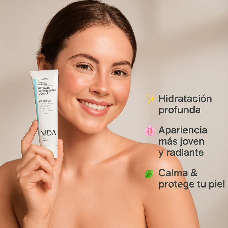 NIDA™: Crema Hidratante Avanzada con Colágeno, Niacinamida, Centella Asiática y Ácido Hialurónico (Compra 2 y Obtén 1 Gratis)💧.