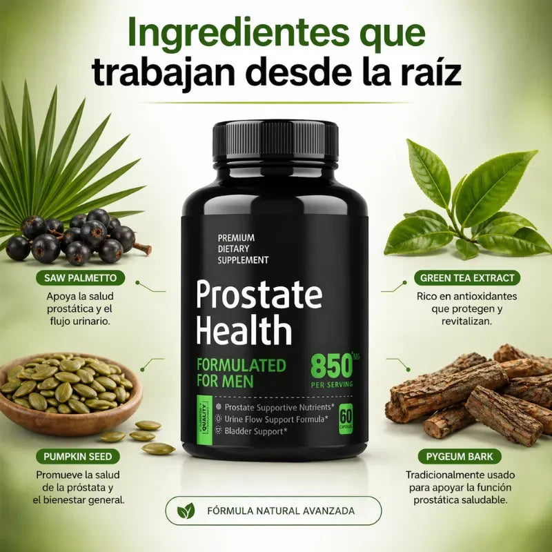 Prostate Health® Apoya tu Salud Prostática y Urinaria de Forma Natural.