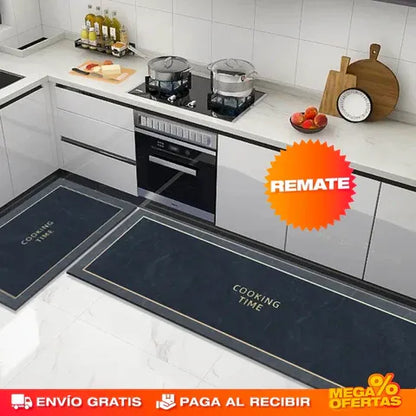 CleanStep™ COMBO DE 2 ALFOMBRAS ANTIDESLIZANTES, SUPER ABSORBENTES PARA COCINA O BAÑO
