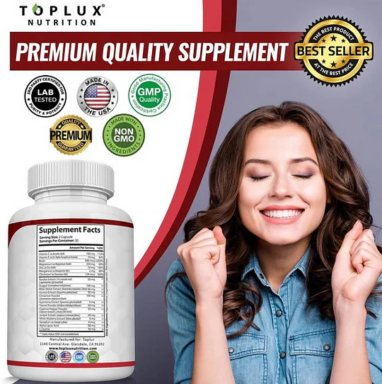 BLOOD SUGAR SUPLEMENTO - AYUDA A REGULAR TU GLUCOSA Y MEJORAR TUS NIVELES DE AZUCAR