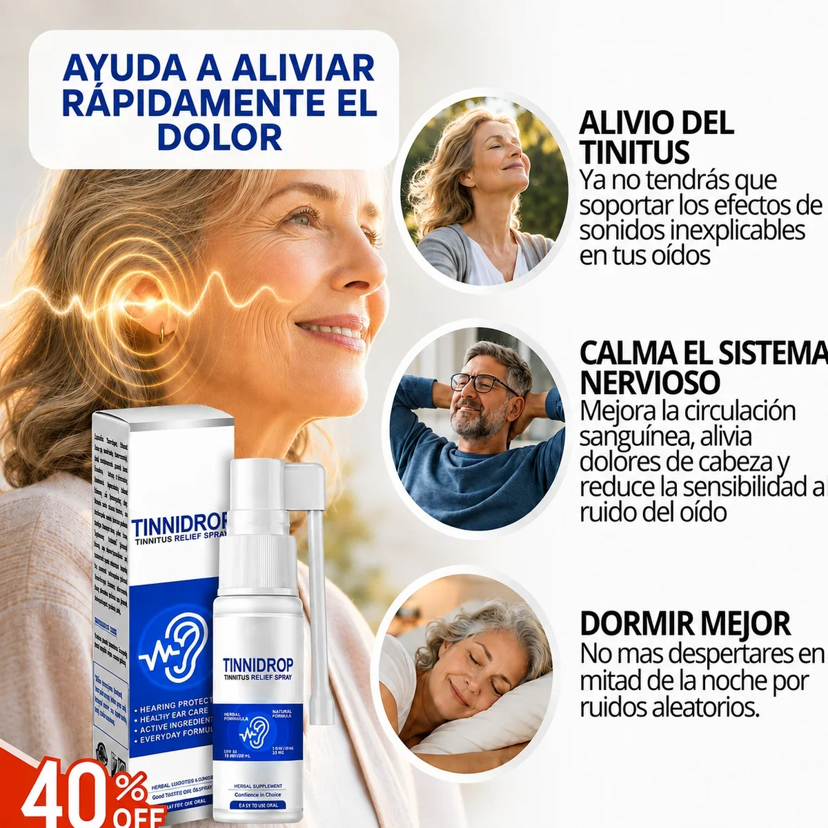 TINNIDROP® – Bienestar Auditivo y Mayor Tranquilidad Diaria