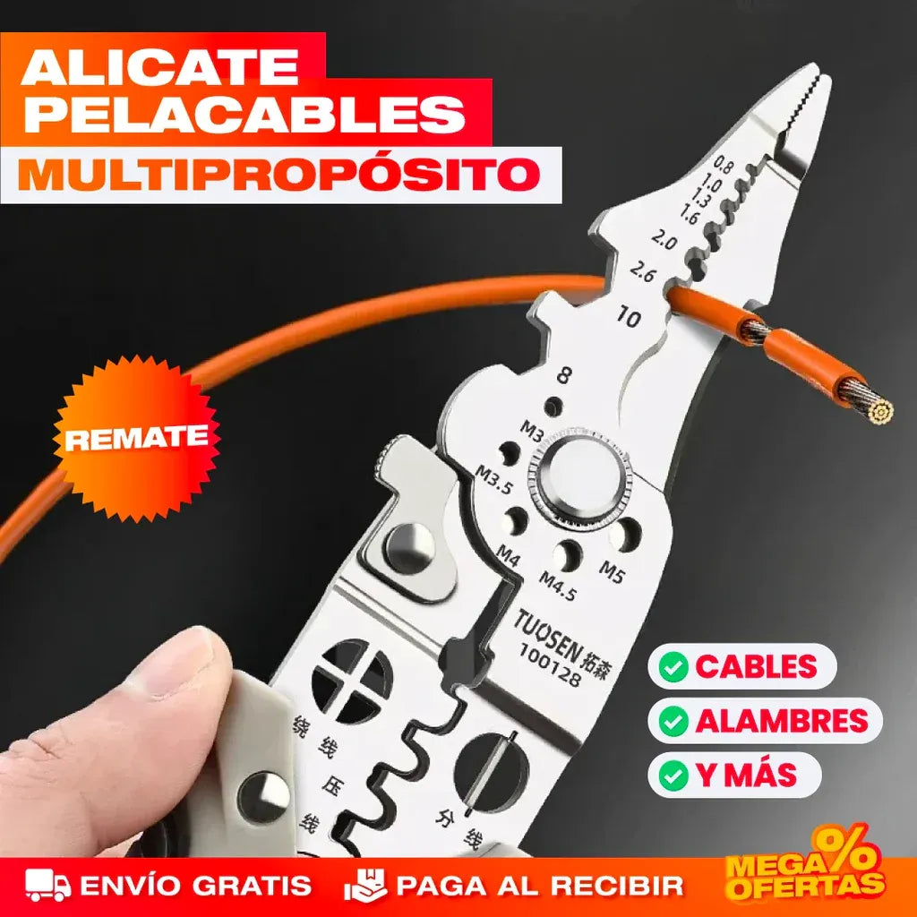 CutPro® Alicate Pelacable Multiproposito | 🎁Gafas Para Conducir de Regalo.