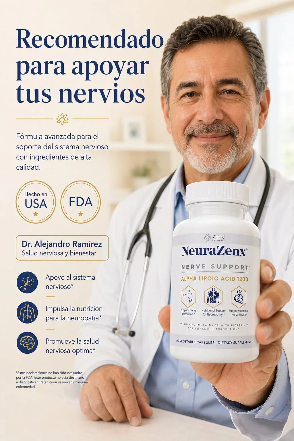 Suplemento de Apoyo nervioso NeuraZenx™