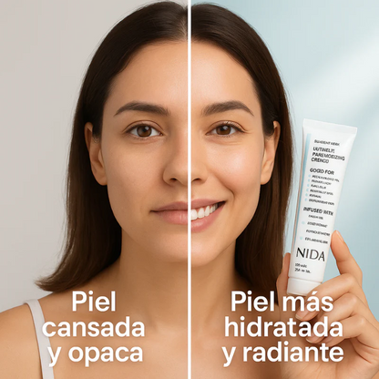 NIDA™: Crema Hidratante Avanzada con Colágeno, Niacinamida, Centella Asiática y Ácido Hialurónico (Compra 2 y Obtén 1 Gratis)💧.