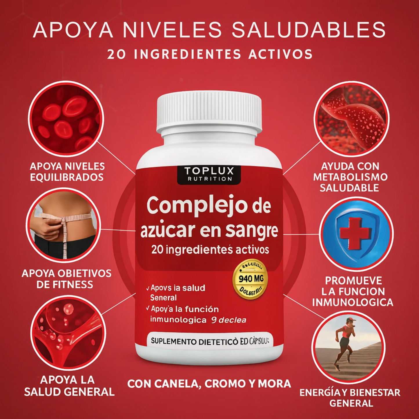 BLOOD SUGAR SUPLEMENTO - AYUDA A REGULAR TU GLUCOSA Y MEJORAR TUS NIVELES DE AZUCAR