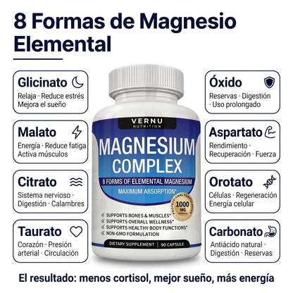 Magnesium Complex | Calma el Estrés, Duerme Mejor y Despierta con Energía