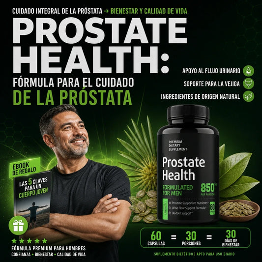 Prostate Health® Apoya tu Salud Prostática y Urinaria de Forma Natural.