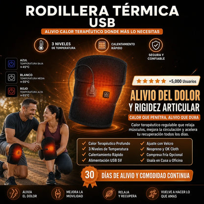 RODILLERA TÉRMICA CON CALEFACCIÓN™ — Infrarrojos + Calor