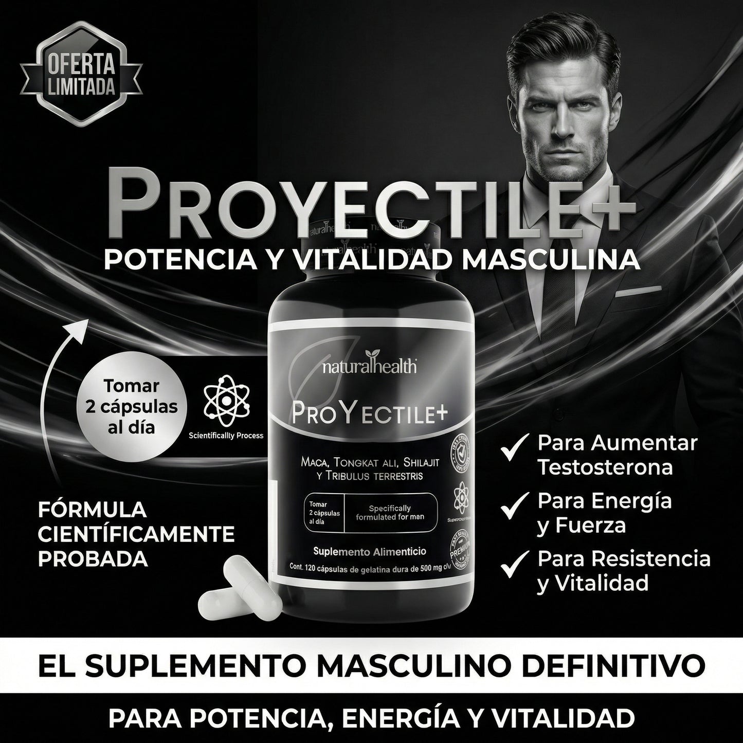 Proyectile+ | Capsulas "Potencia Masculina"