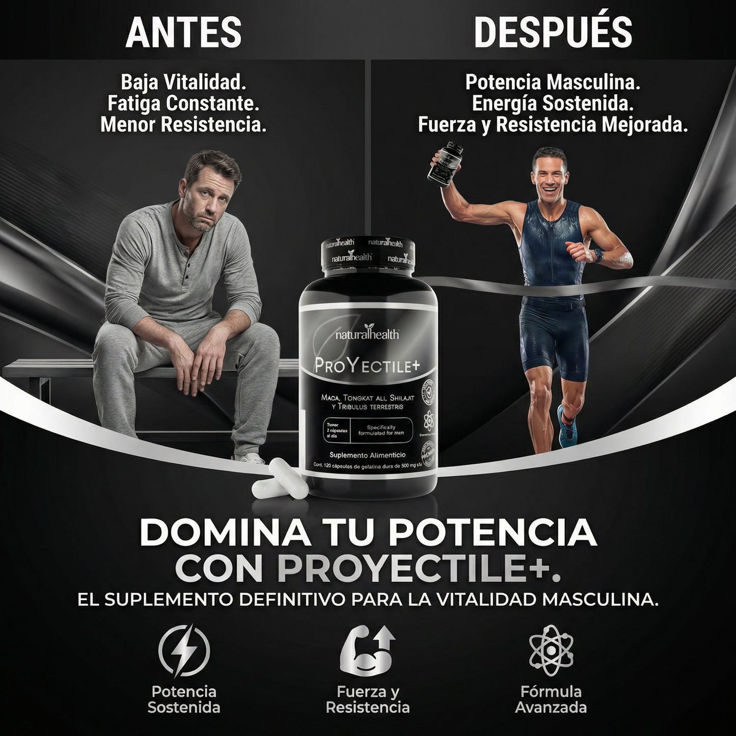 Proyectile+ | Capsulas "Potencia Masculina"