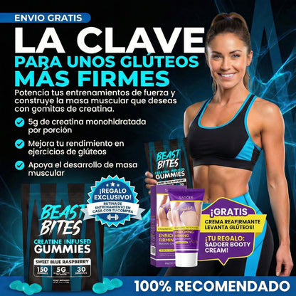 Beast Bites Guimmies ™ Gluteos Firmes y con Volumen + Booty Lift Cream🎁