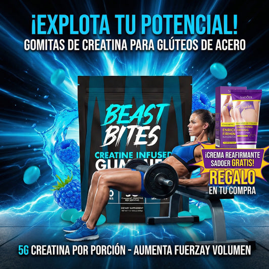 Beast Bites Guimmies ™ Gluteos Firmes y con Volumen + Booty Lift Cream🎁